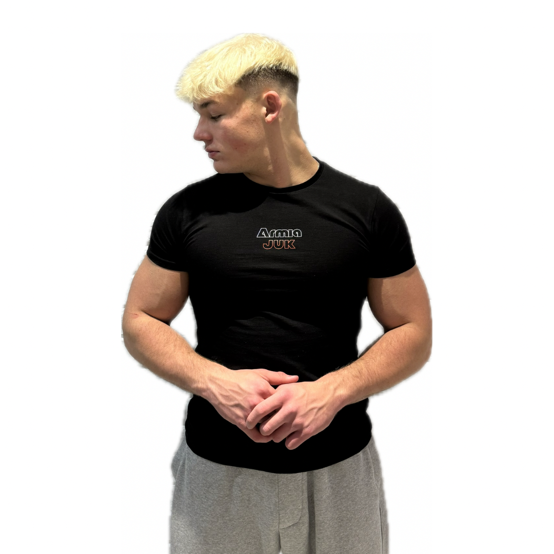 KOSZULKA SLIM CZARNA STANDARD ARMIAJUK